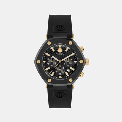Philipp Plein Street Couture Men Quartz Black Dial Chronograph Silicone Watch Pwzba0223