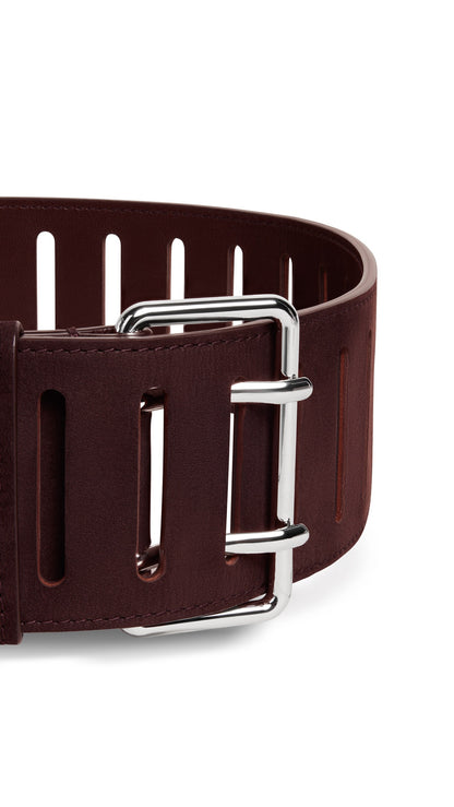 Alaïa Rectangular Large Belt In Nubuck