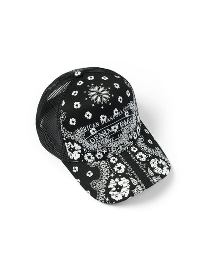Denim Tears Cotton Wreath Paisley ADG Stamp Cap Black