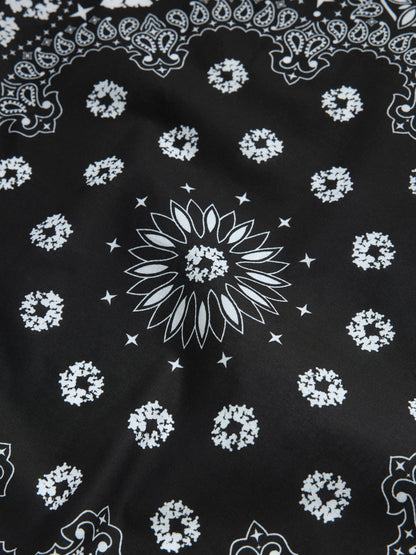 Denim Tears Cotton Wreath Paisley Bandana Black