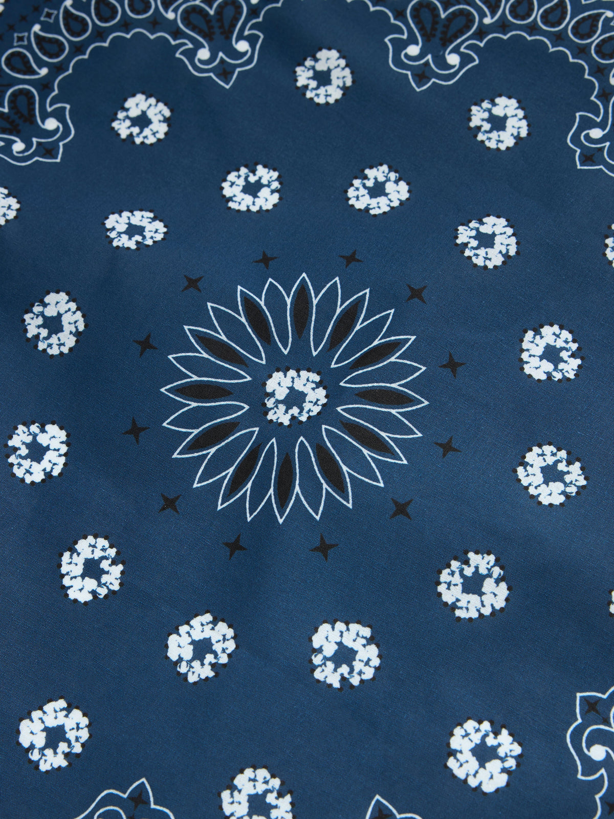 Denim Tears Cotton Wreath Paisley Bandana Navy
