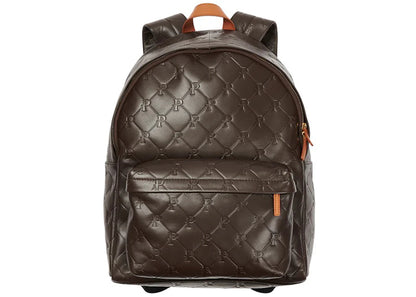 Palace Pal-M-Gram Leather Backpack Brown