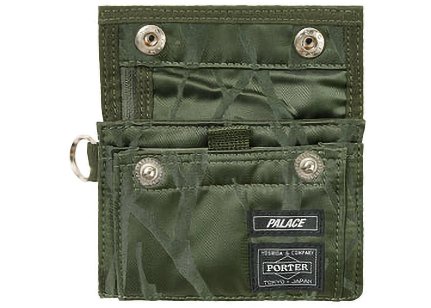 palace x porter wallet olive/jacquard 