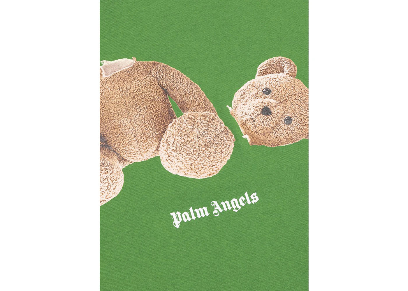 palm angels bear curved logo t-shirt bright green