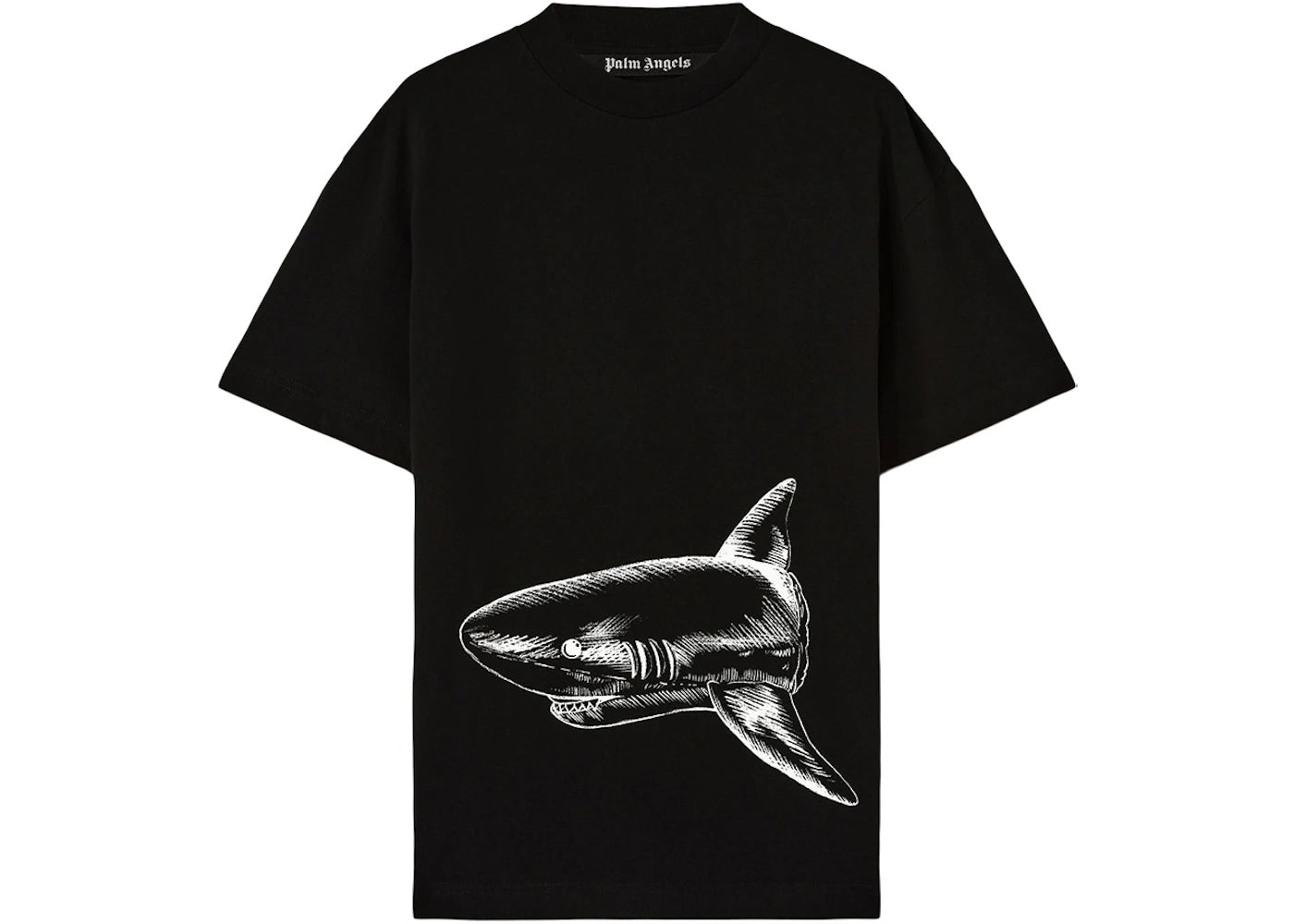 palm angels broken shark classic t-shirt black/off white