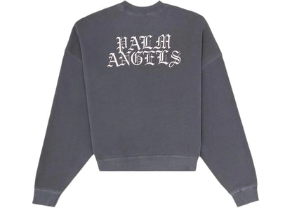 palm angels burning head crewneck black