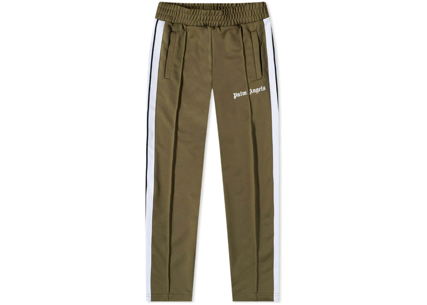 palm angels classic track pants military/white