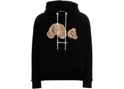 palm angels kill the bear popover hoodie black brown ss23