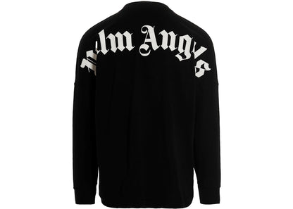 palm angels logo mock neck longsleeve t-shirt black/white