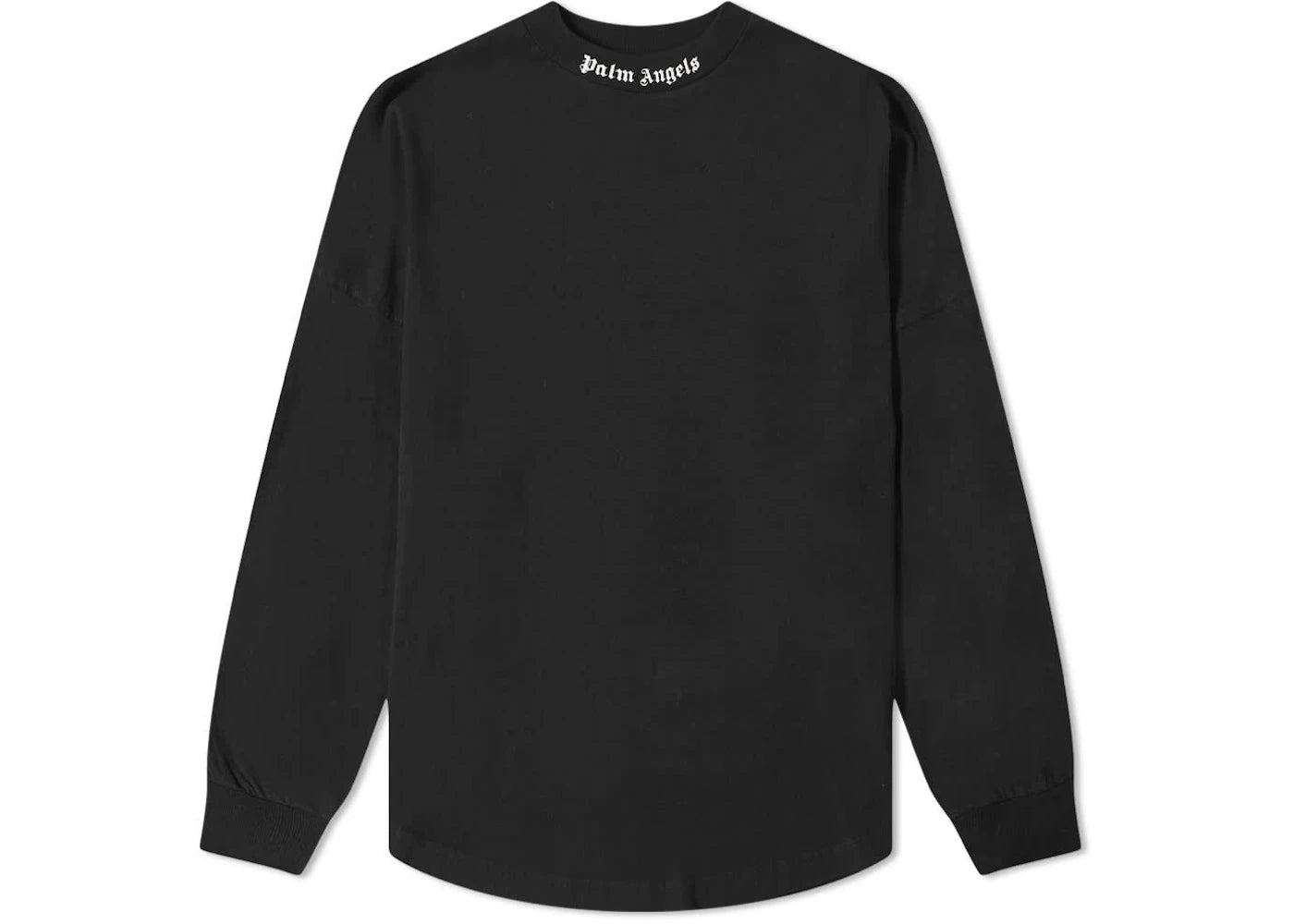 palm angels logo mock neck longsleeve t-shirt black/white
