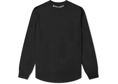 palm angels logo mock neck longsleeve t-shirt black/white