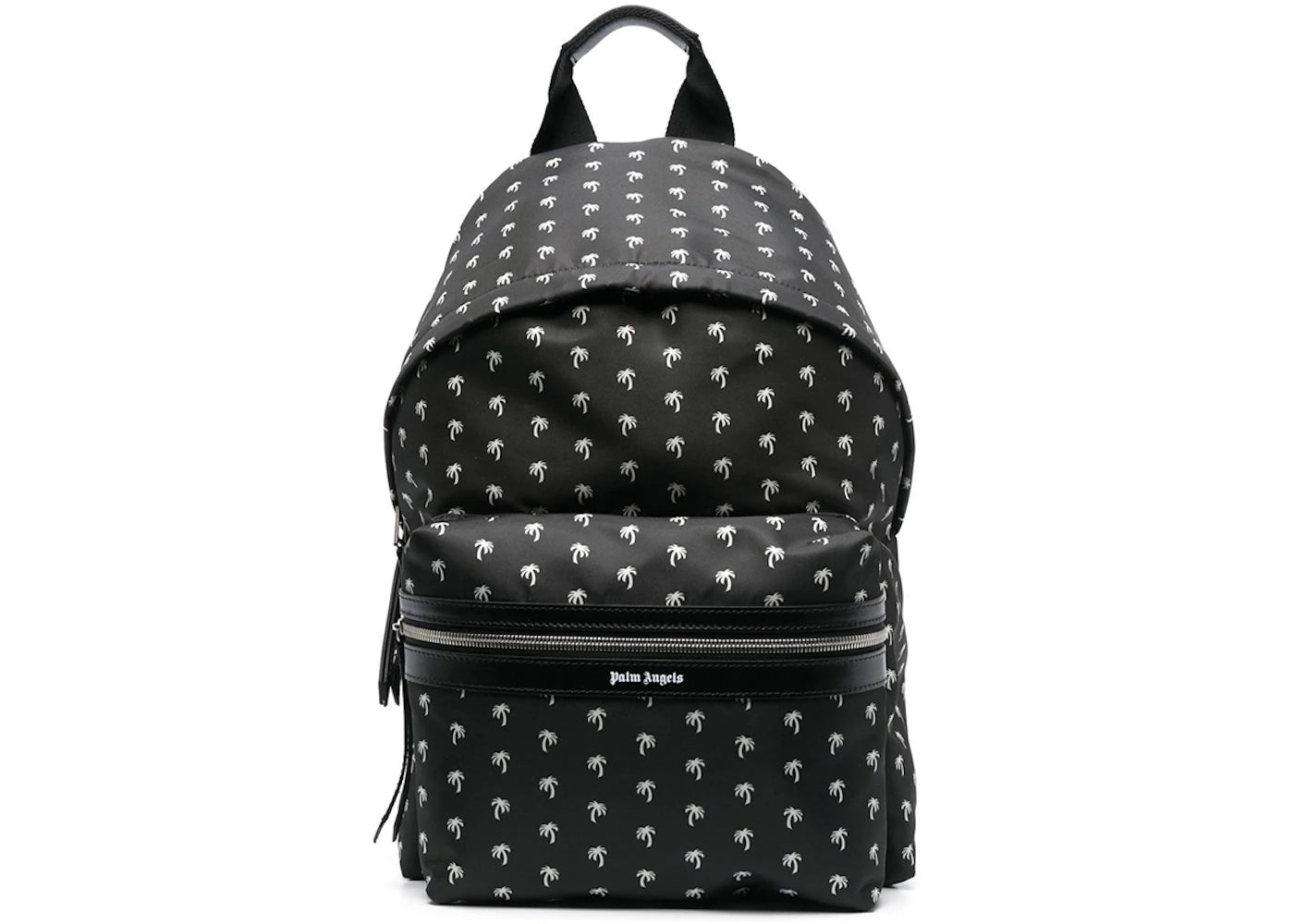 Palm Angels Palm Logo Allover Print Backpack Mini Black/White