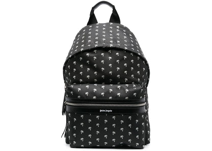Palm Angels Palm Logo Allover Print Backpack Mini Black/White