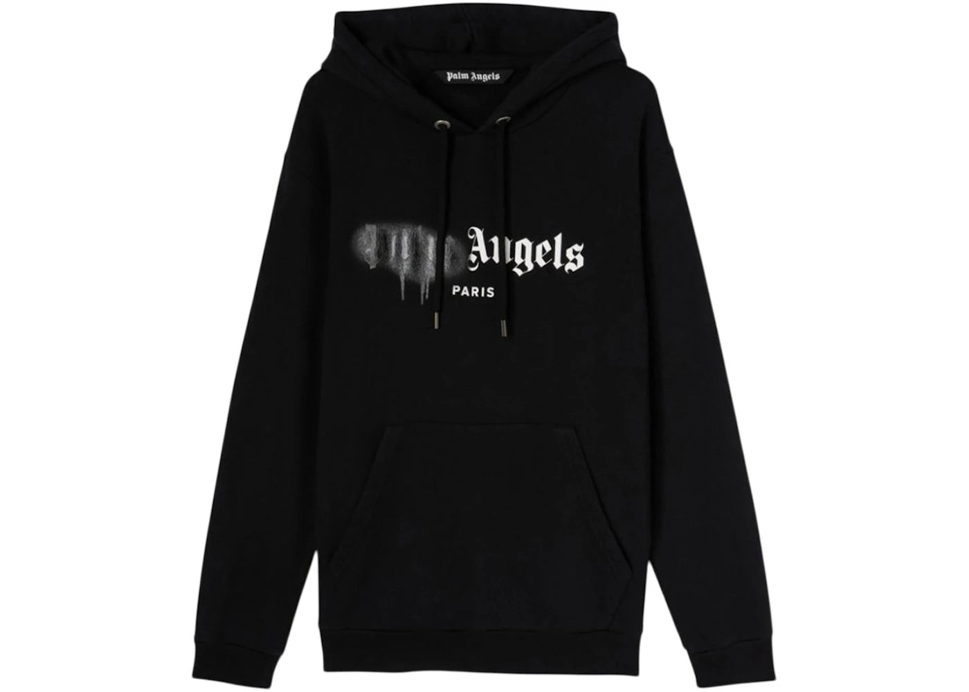 palm angels paris sprayed hoodie black
