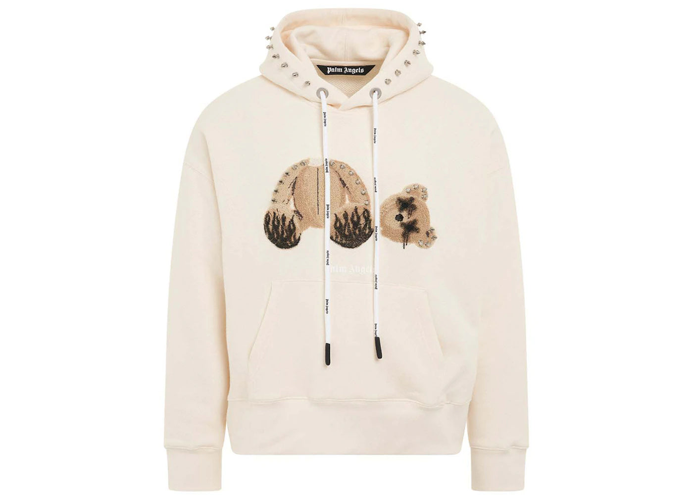 palm angels punk bear hoodie white