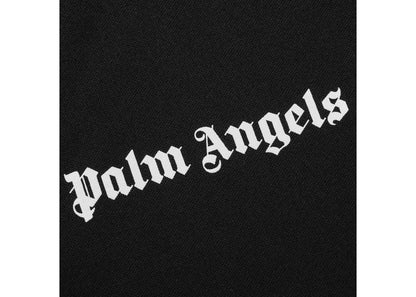 palm angels stripe-detail zip-up hoodie black/white