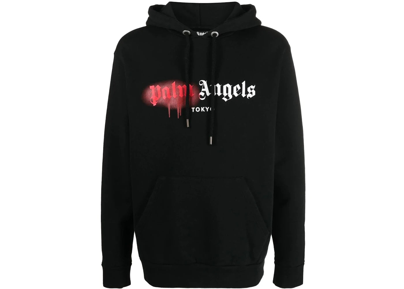 palm angels tokyo sprayed logo hoodie black