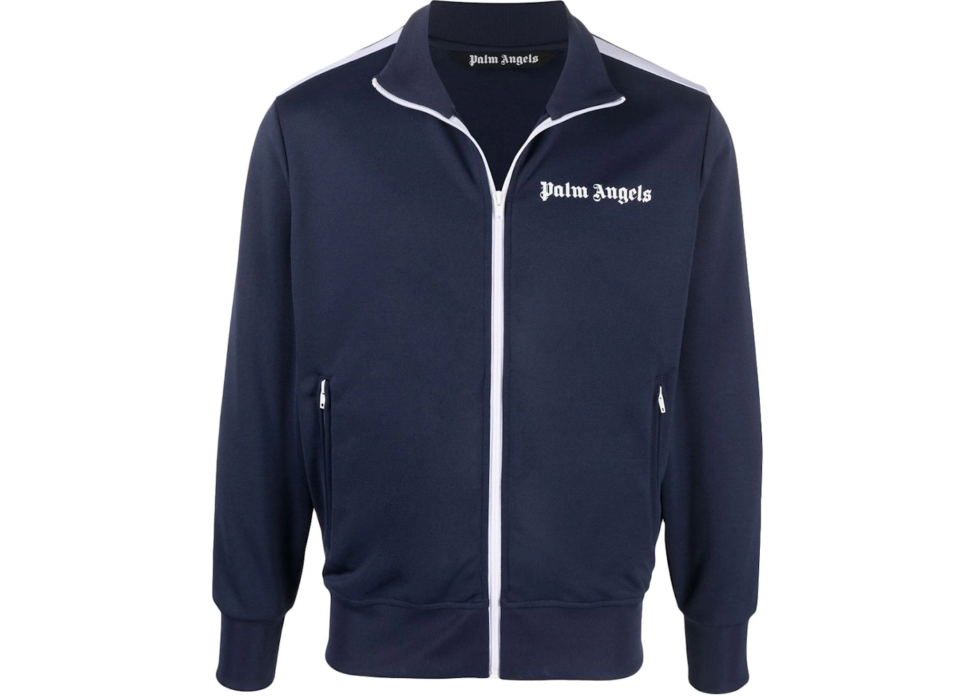 palm angels track jacket navy blue/white/black ss22