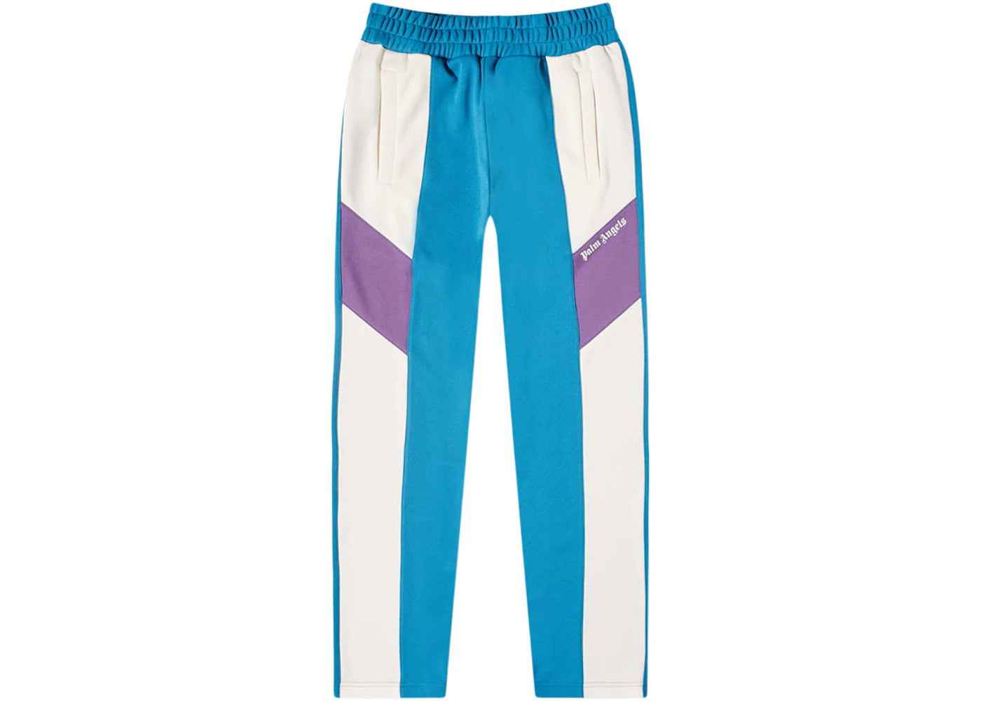 palm angels v colorblock track pants blue/white/purple