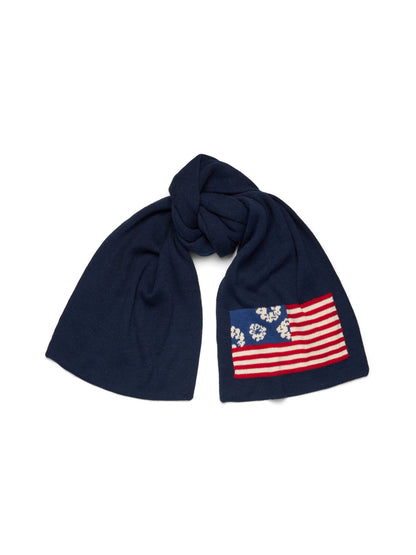 Denim Tears Pan-African Wreath Flag Scarf Navy