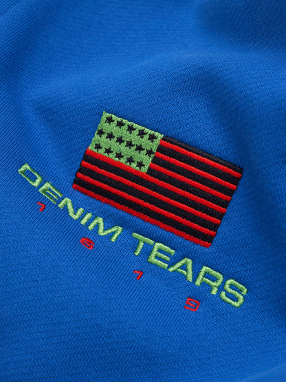 Denim Tears Pan African Zip Hoodie Blue