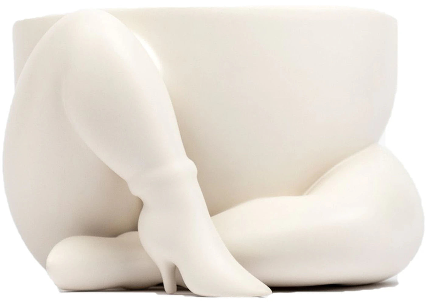 parra x case studyo "a high heeled two legged planter" white