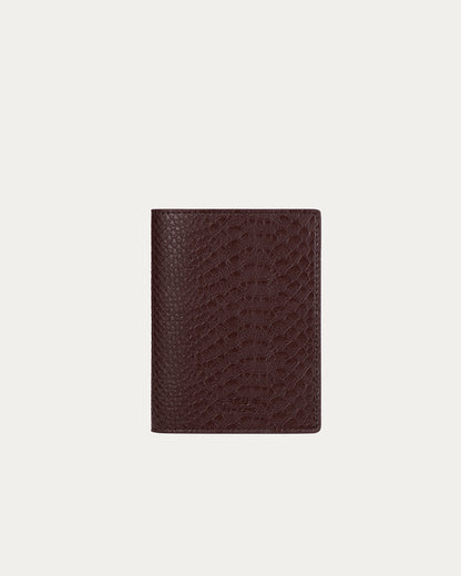 Freja Passport Cover Berry Croc