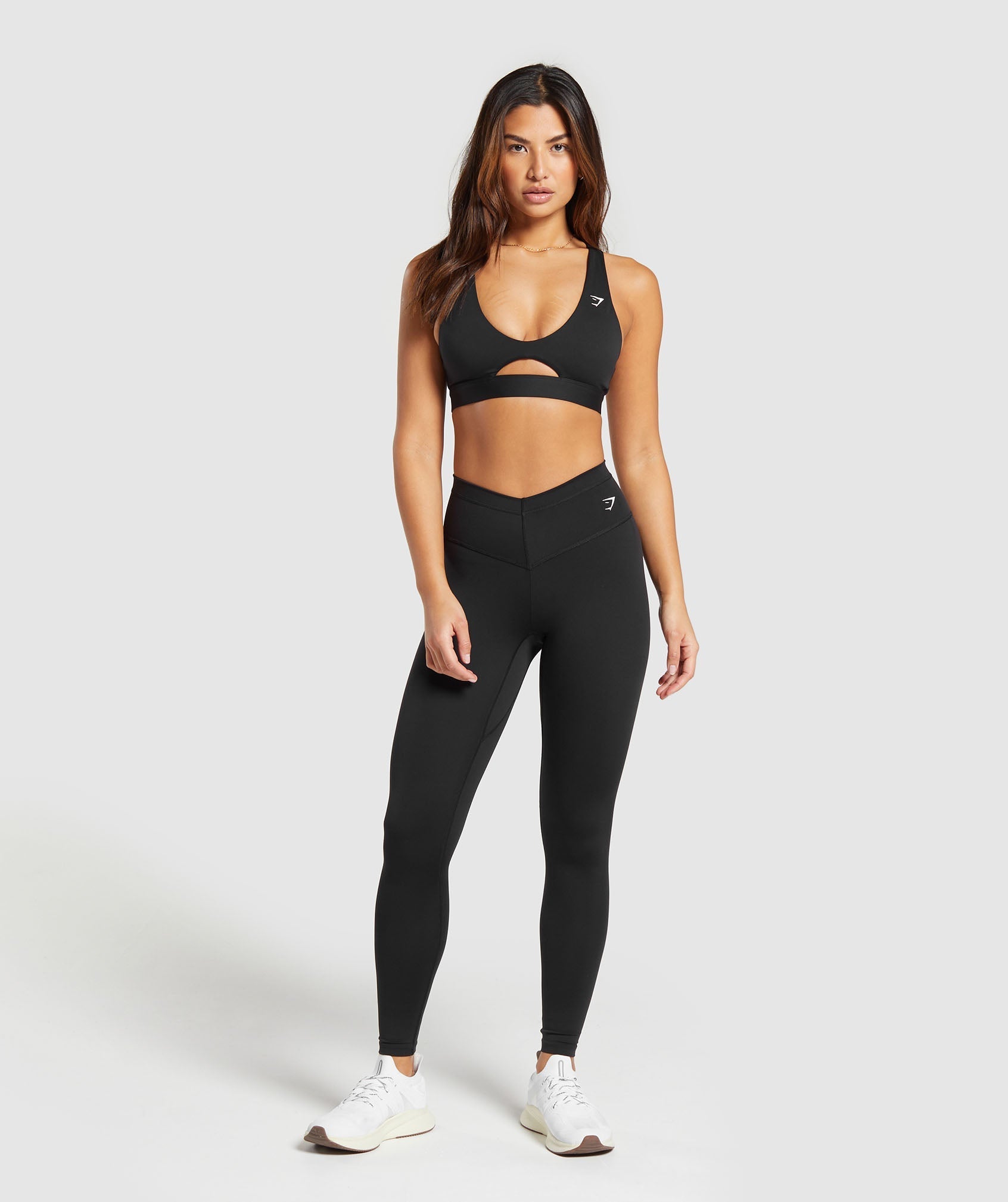 Women's Gymshark Peek A Boo Sports Bra Black