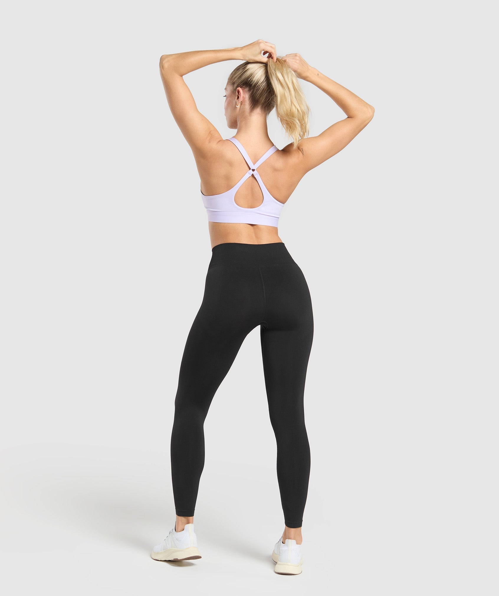 Women's Gymshark Peek A Boo Sports Bra Fresh Lilac