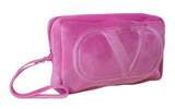 Valentino velvet cosmetic bag/toilet bag, portable and easy to store.