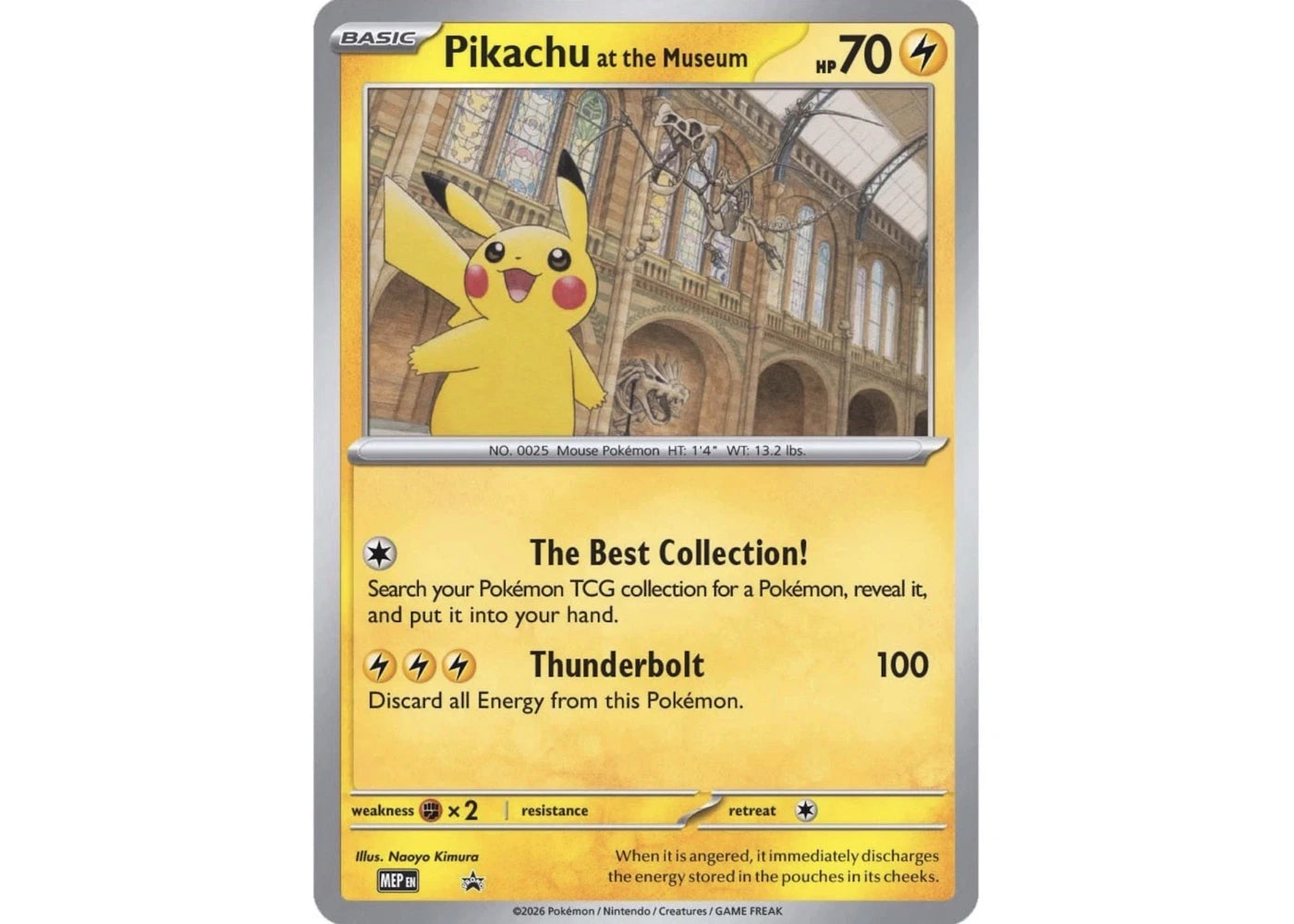 Pikachu At The Museum Pokemon Natural History Museum Promo (Ungraded)