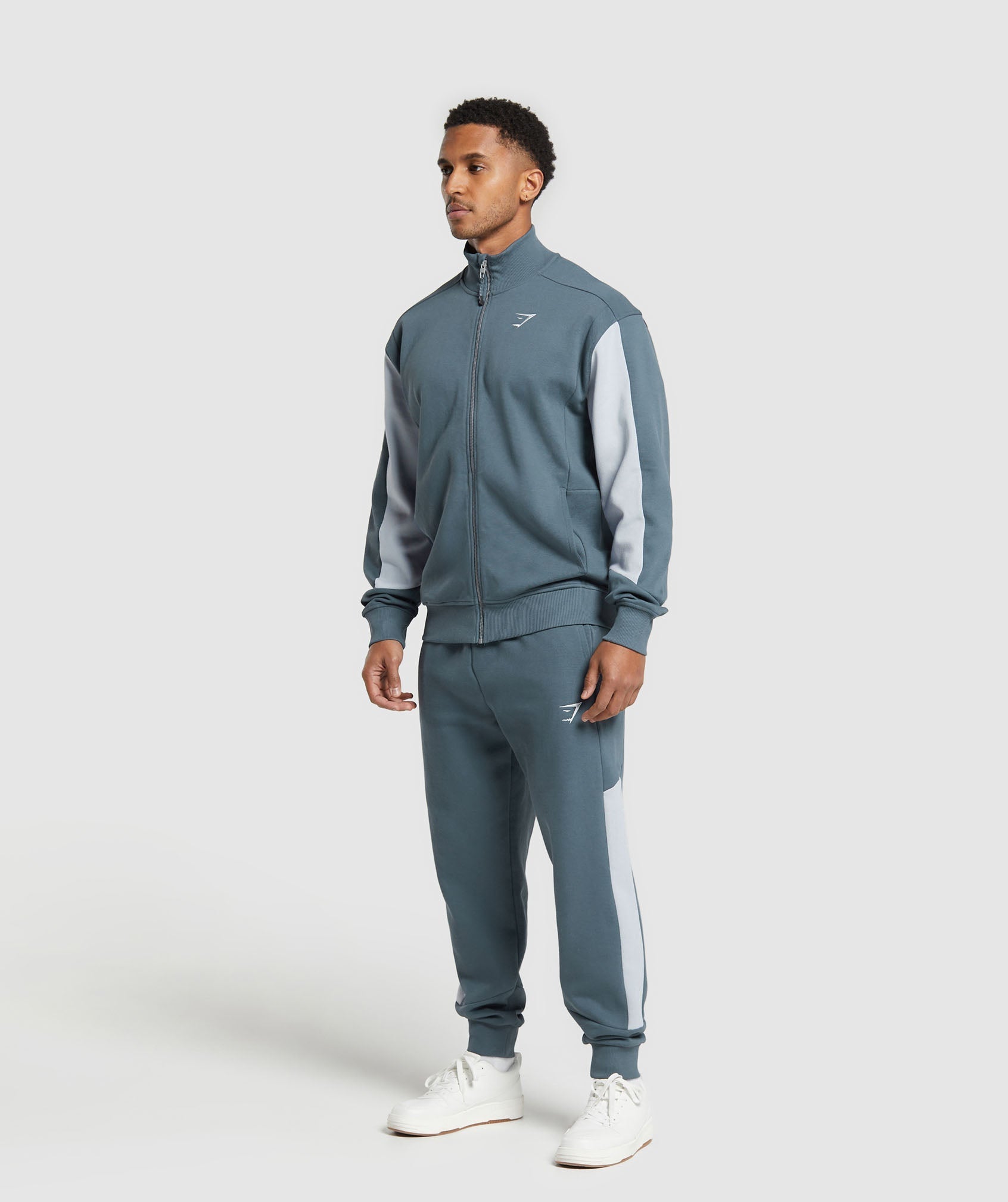 Gymshark Pique Track Jacket Titanium Blue
