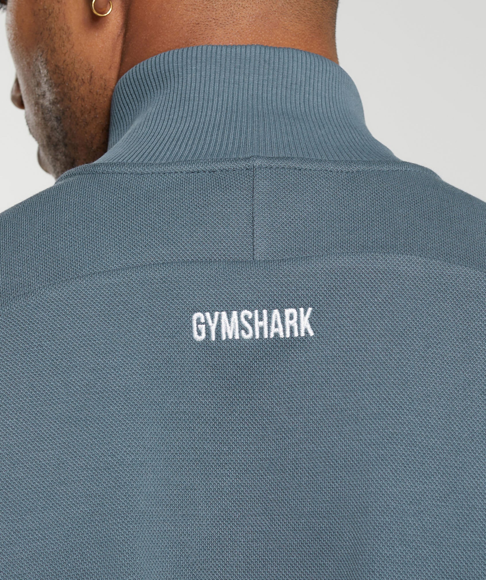 Gymshark Pique Track Jacket Titanium Blue