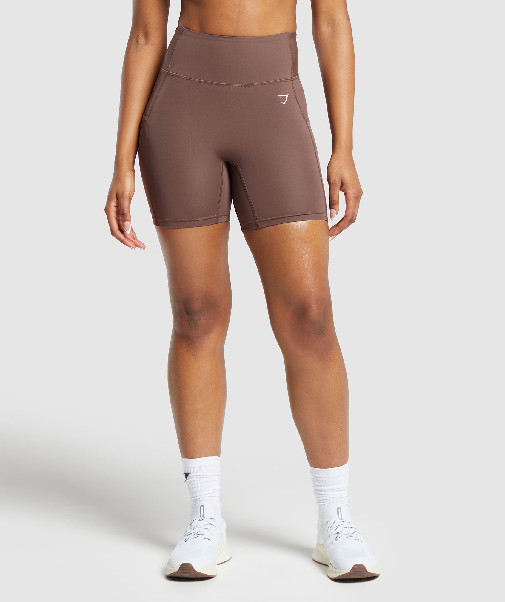Women's Gymshark Pocket Shorts Soft Brown