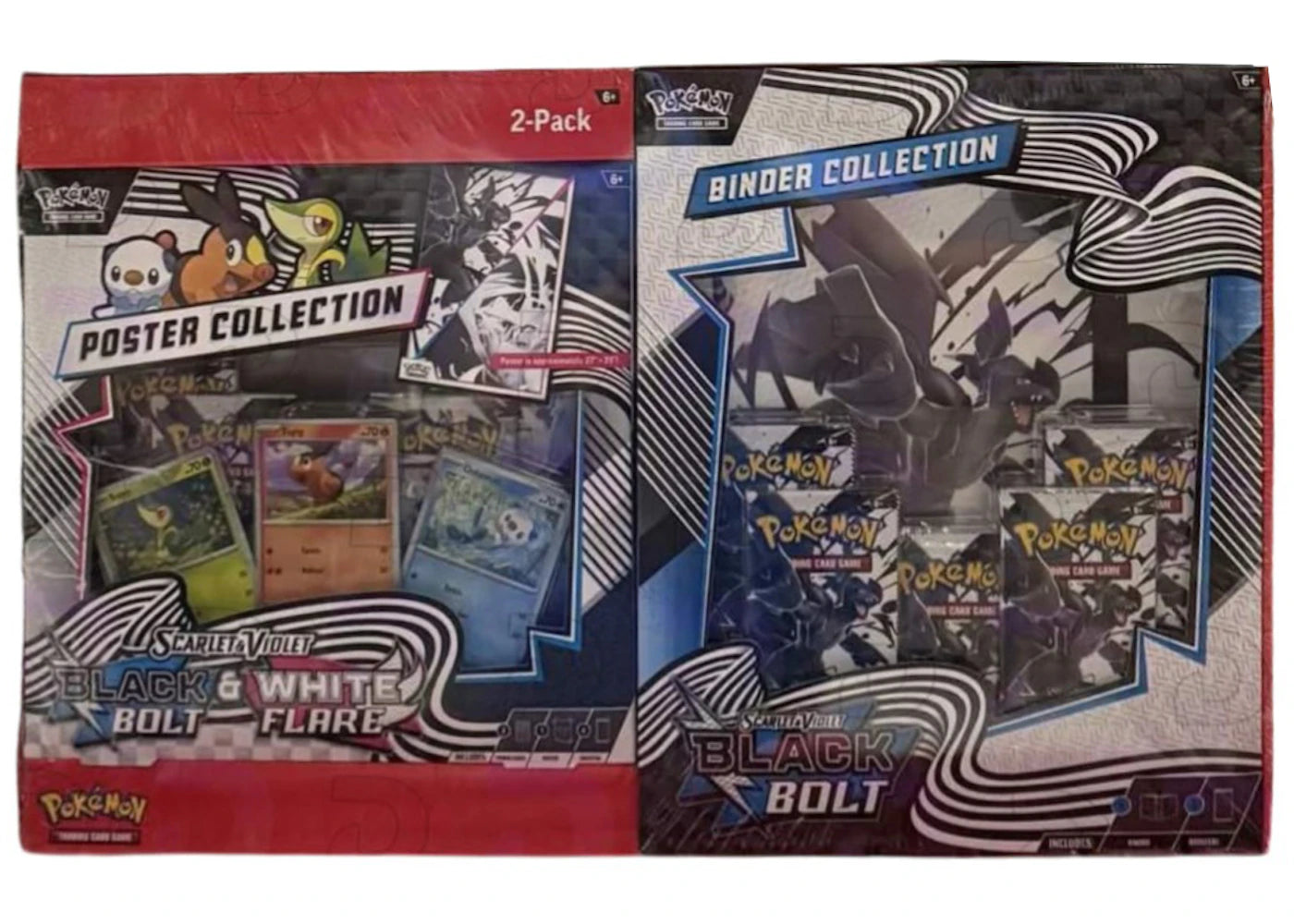 Pokemon Black Bolt & White Flare Poster Collection And Black Bolt Binder Collection Bundle (Sam'S Club Exclusive)