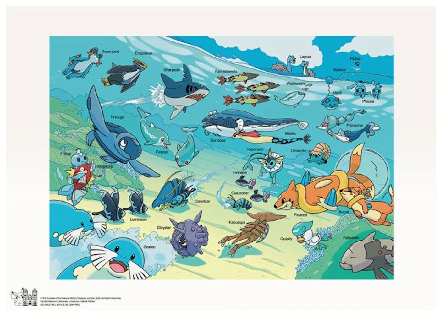 Pokemon X Natural History Museum In Water Art Print