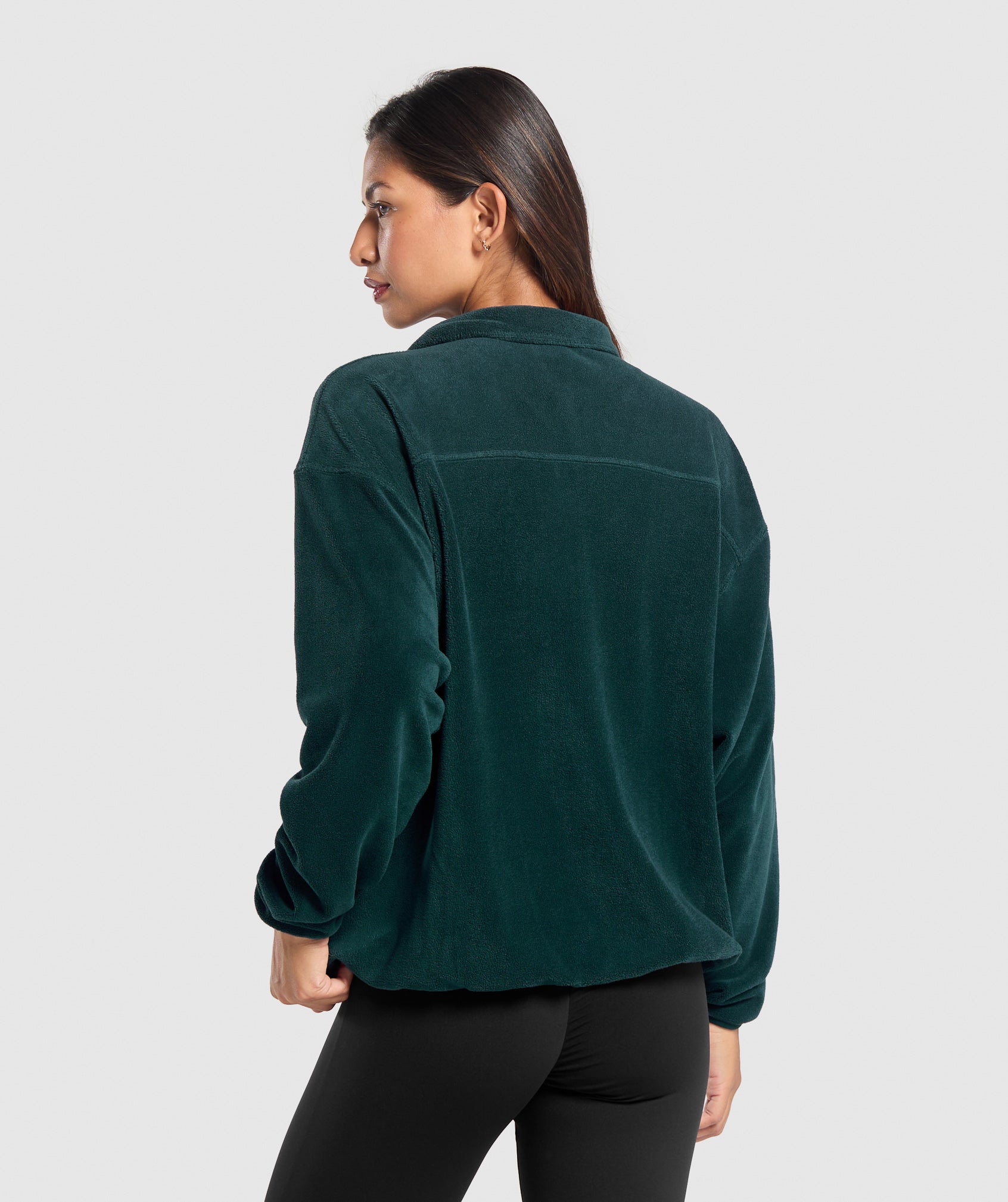 Women's Gymshark Polar Fleece 1/4 Zip Strong Teal