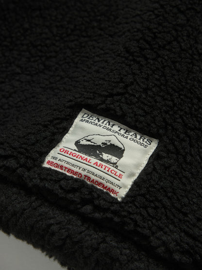 Denim Tears Polar Fleece Quarter Zip Jacket Black