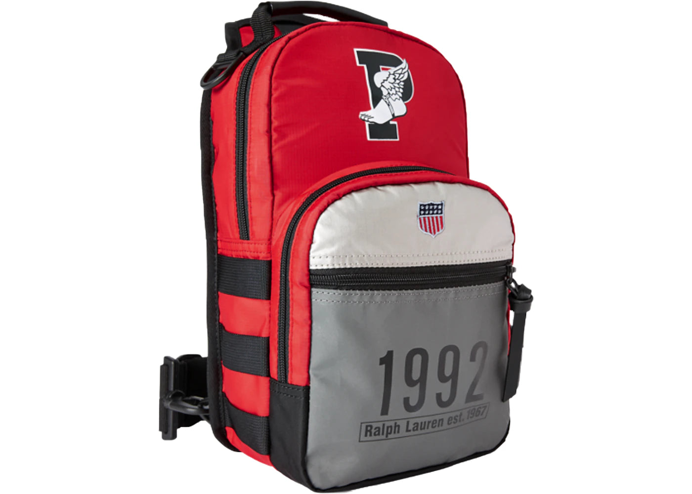 Polo Ralph Lauren Winter Stadium Crossbody Bag Red/Black