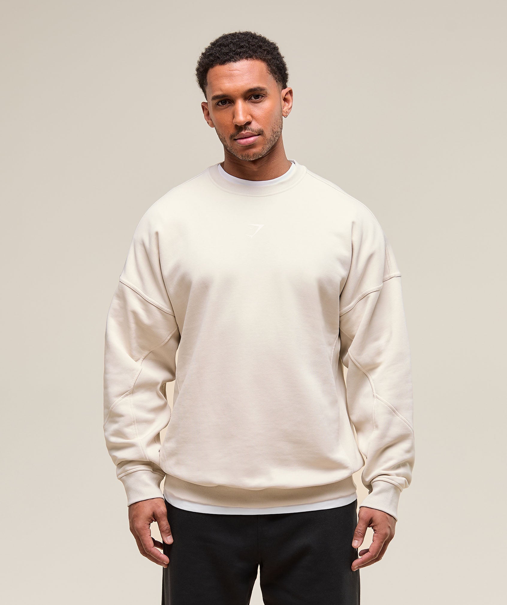 Gymshark Power Crew Oat White
