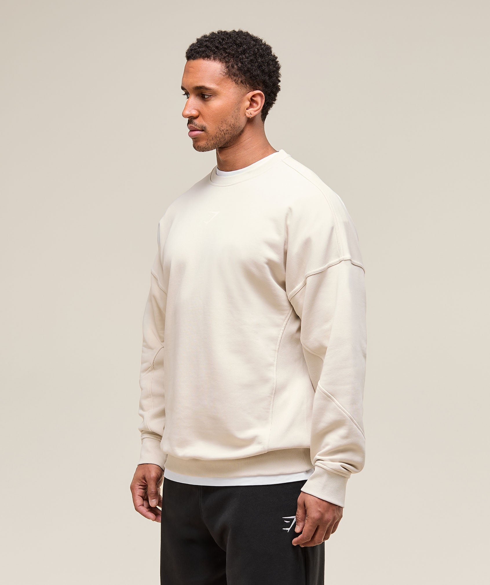 Gymshark Power Crew Oat White