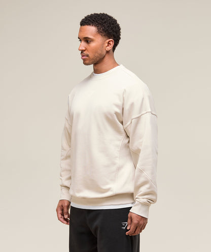 Gymshark Power Crew Oat White