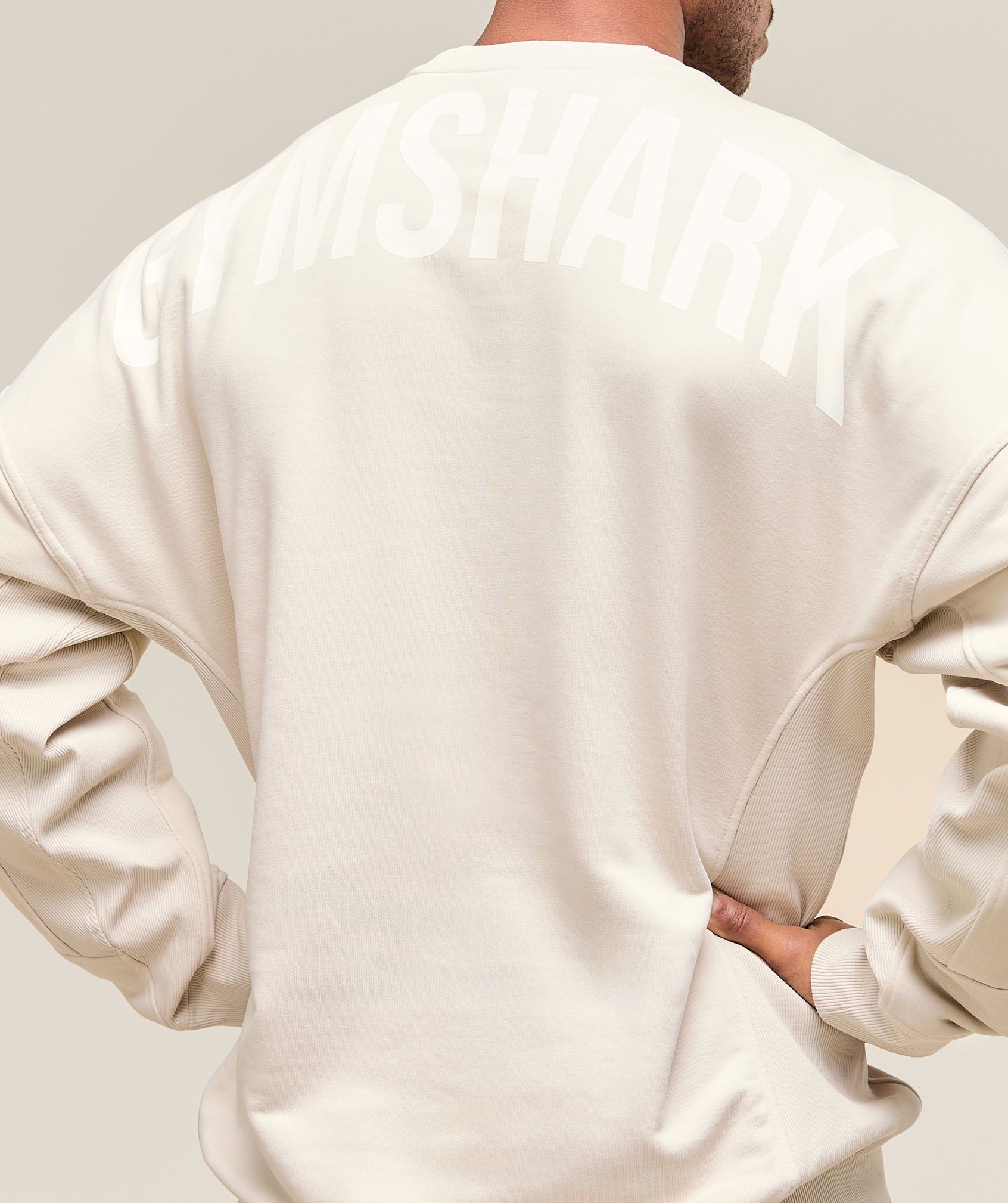 Gymshark Power Crew Oat White