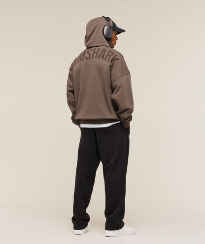 Gymshark Power Zip Up Hoodie Soft Brown