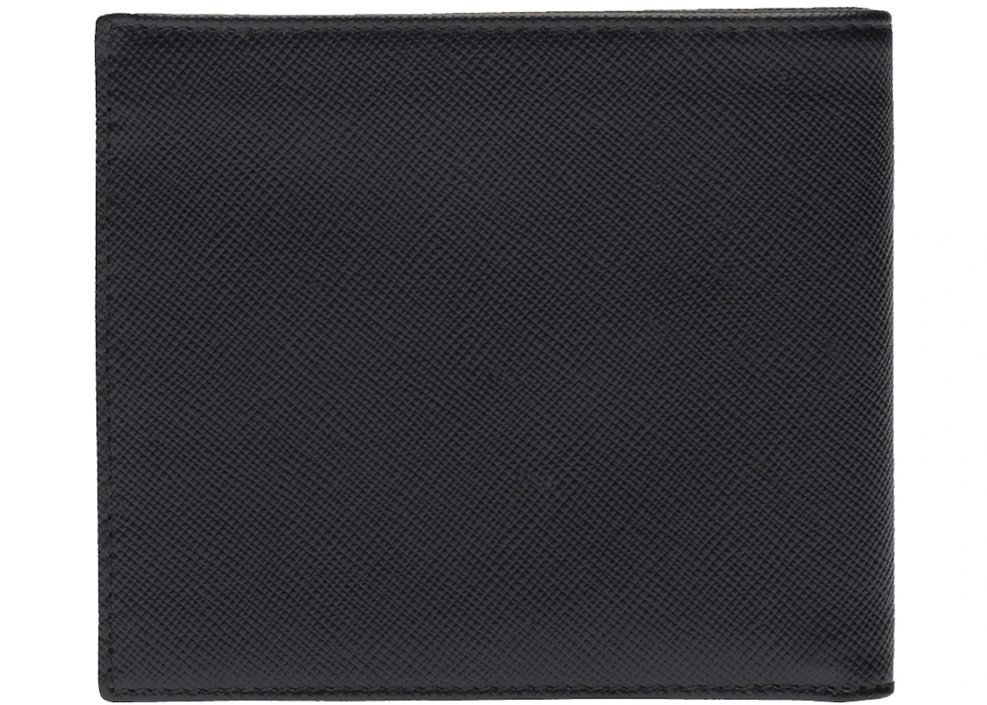 Prada Bi-Fold Wallet Saffiano Leather Nero/Baltico