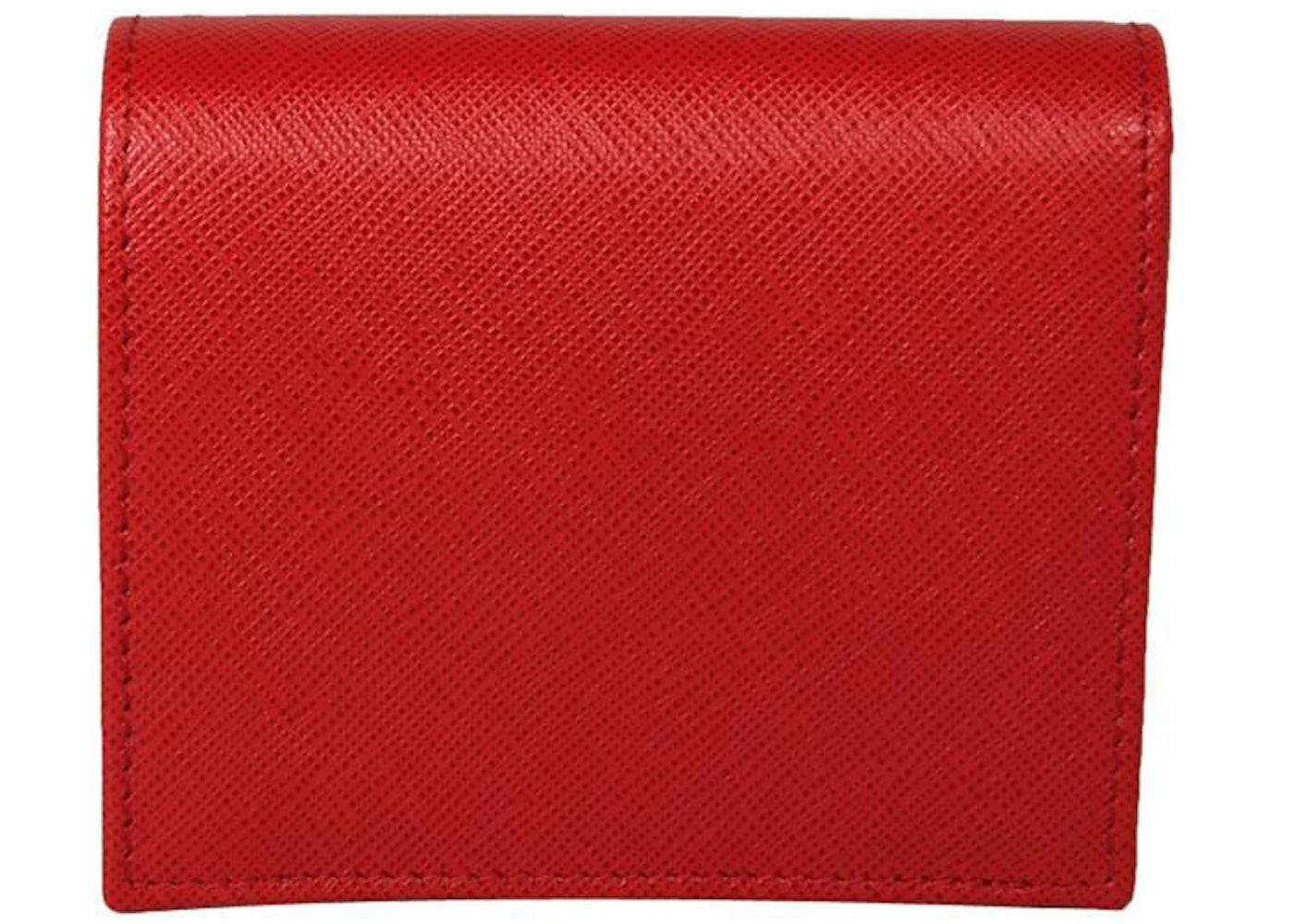 prada bifold wallet (4 card slot) saffiano leather red 