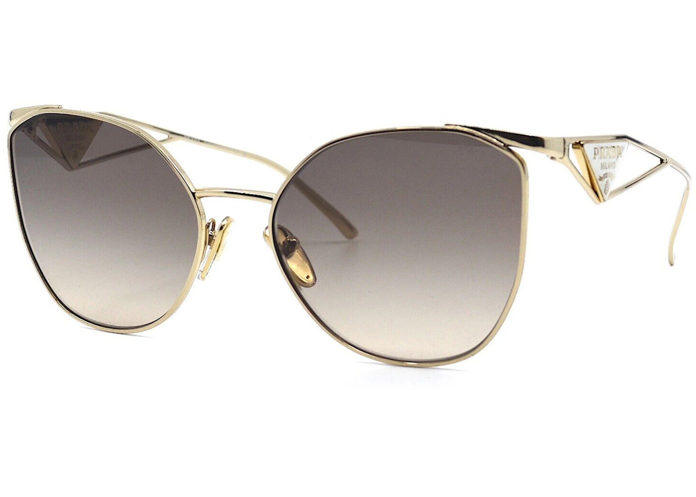 Prada Cateye Sunglasses Gold (Pr50Zs-Zvn3D0-59)