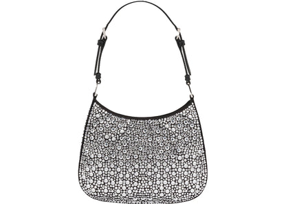 prada cleo satin bag with appliques metal