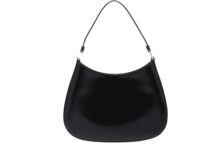 Prada Cleo Shoulder Bag Brushed Leather Black