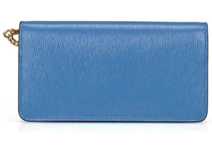 Prada Cowhide Chain Crossbody Bag Blue